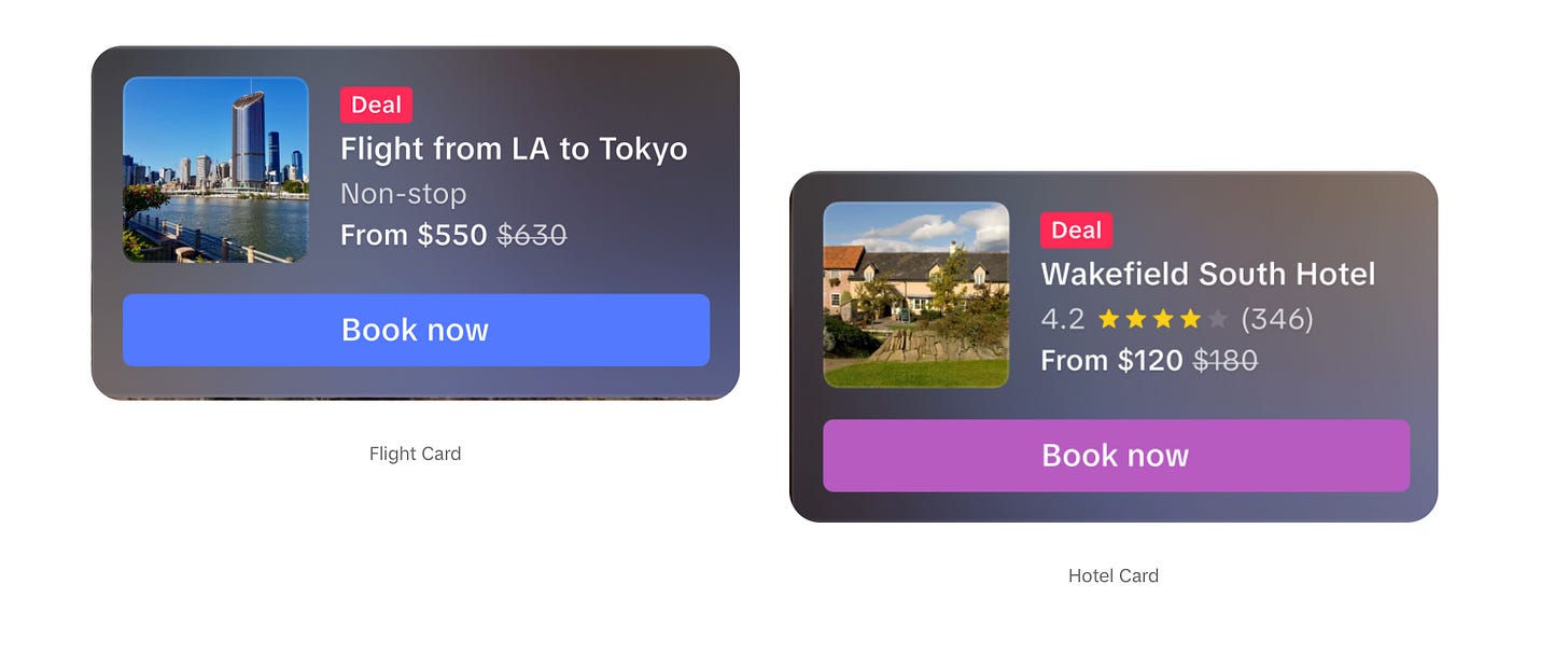 A screenshot of TikTok's new travel feature that allows users to book travel within the TikTok app