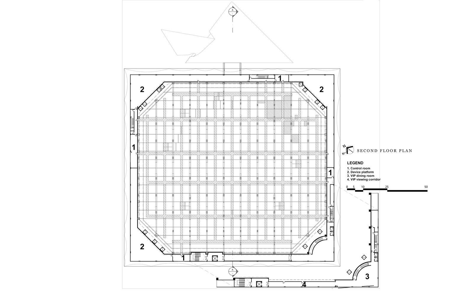 Architectural drawing of Encore Malacca Impressions Theatre project by Asima Architects