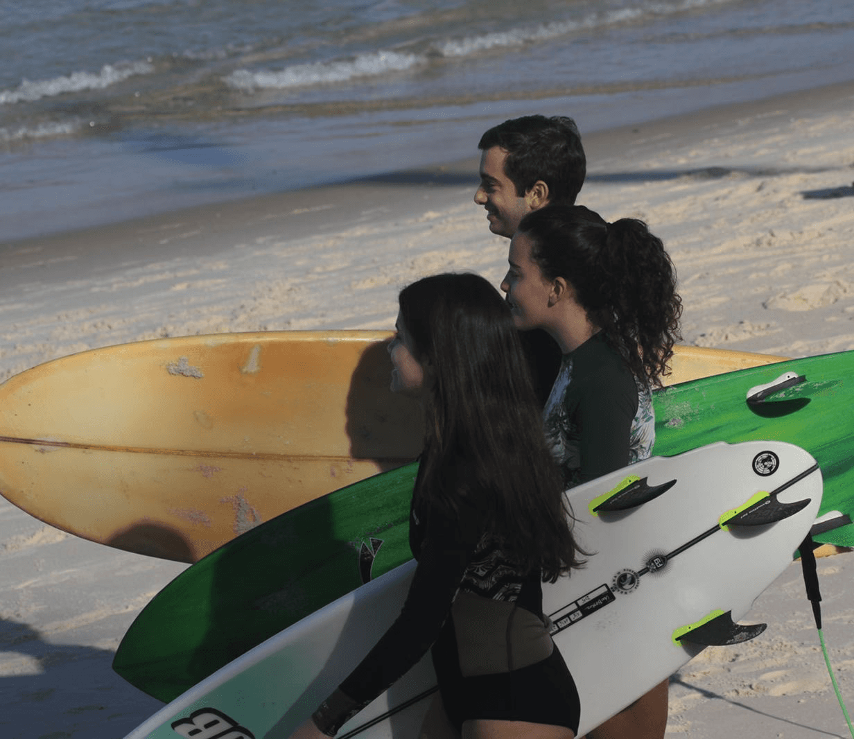 Group of men surfing