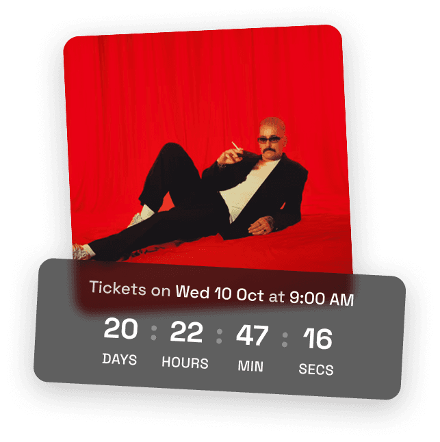 Announcing a drop with a countdown