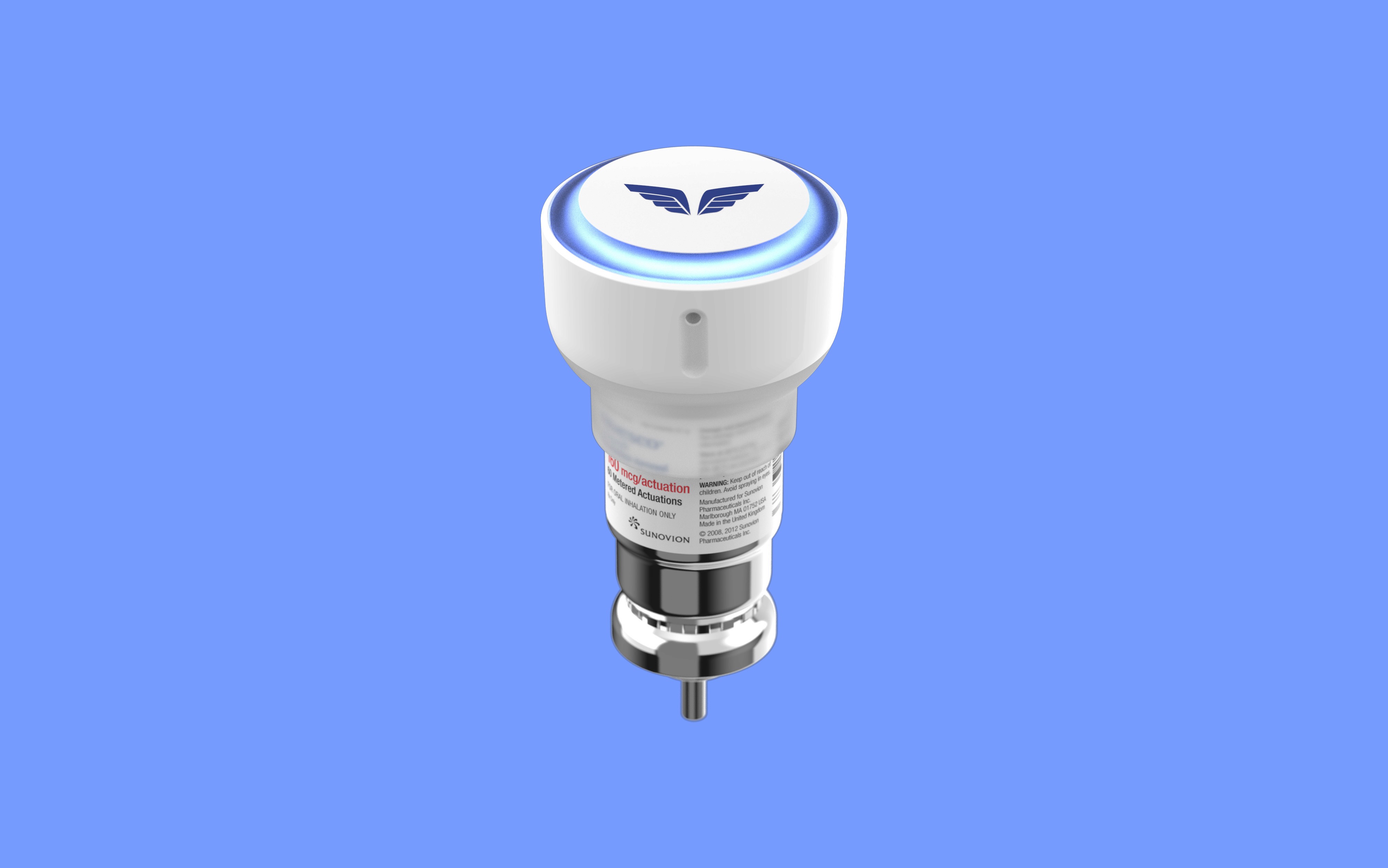 Breathesuite custom designed metered dose inhaler attachement.