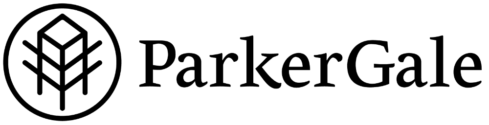The image features the ParkerGale logo, showcasing a stylized tree icon next to the company name in a sleek, modern black font.