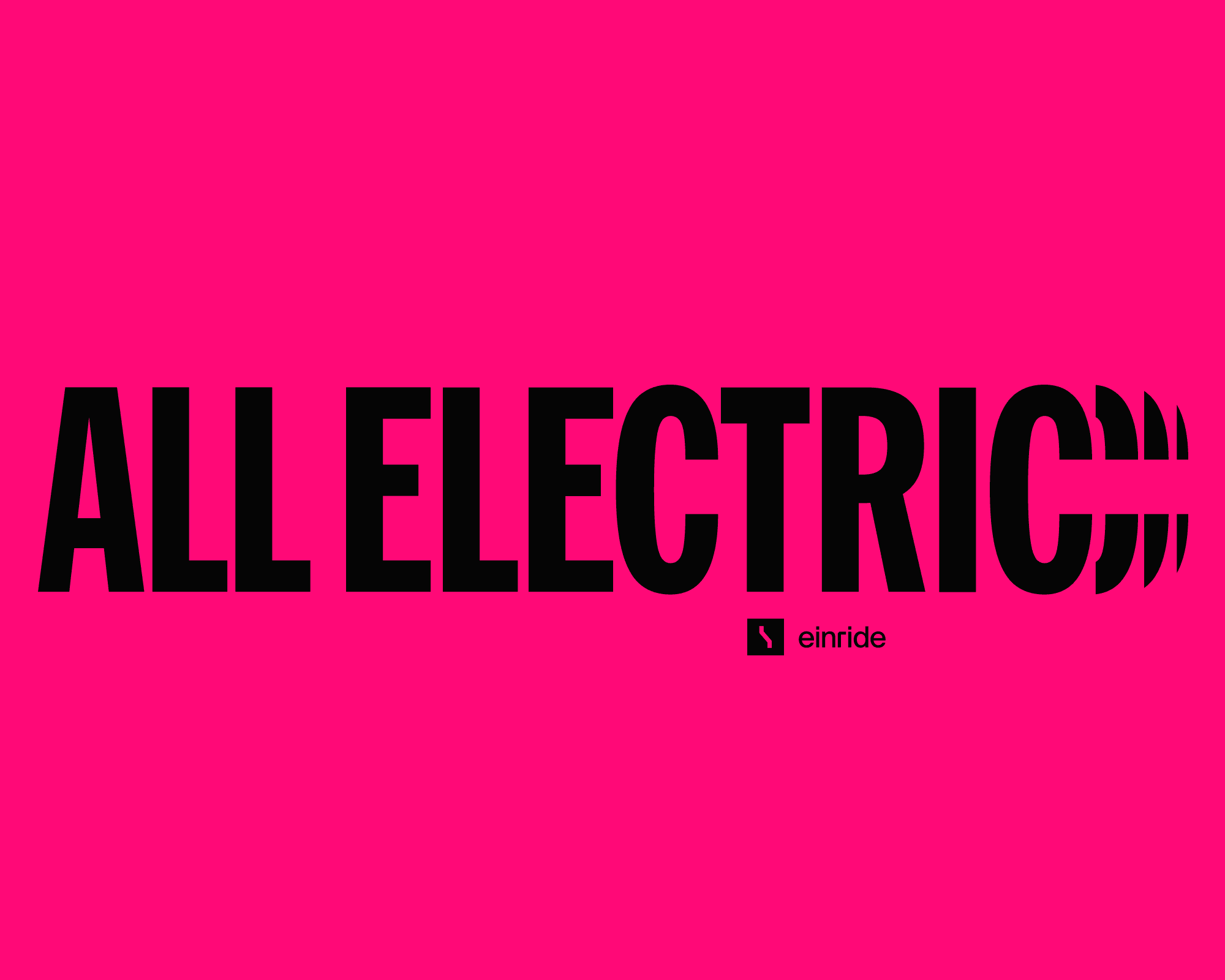 A typographic illustration spelling All Electric