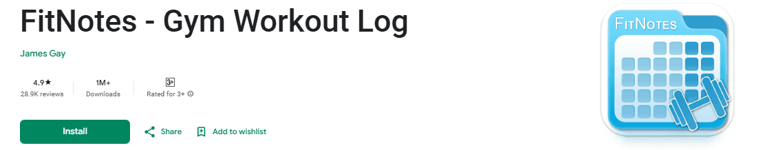 fit notes - Workout Planning App