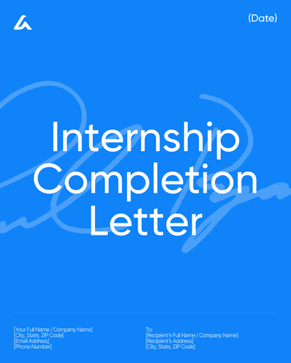 Internship Completion Letter