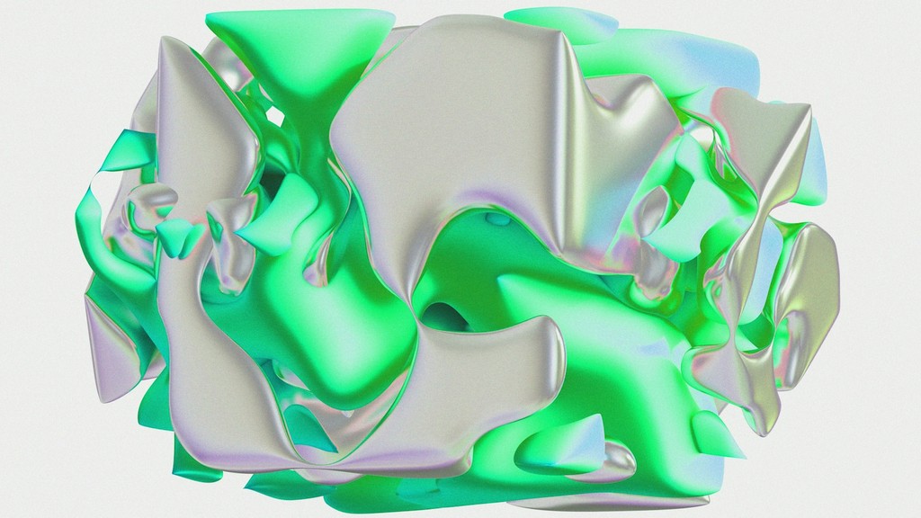 Iridescent sculpture