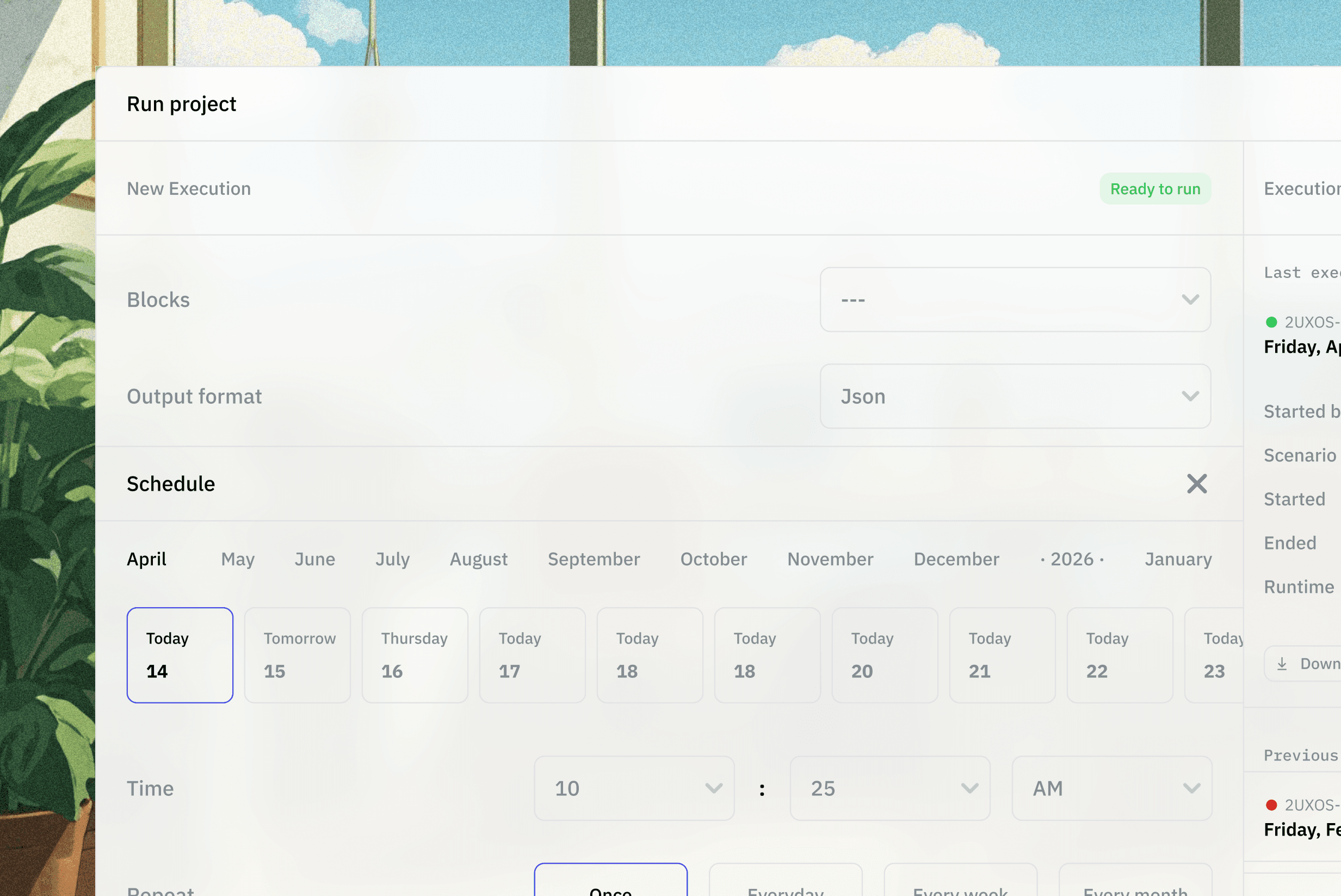 Data preprocessing panel