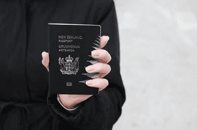 Person with passport in hands