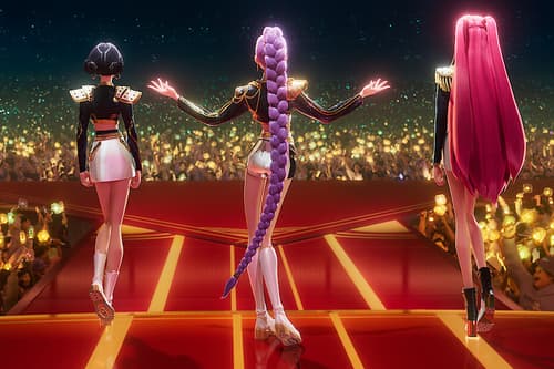Animated back of Popular K-Pop Movie from Netflex
