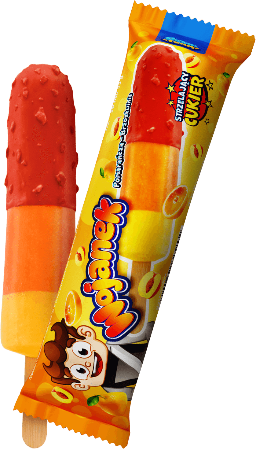 Wojanek - lody Pomarańcza - Brzoskwinia