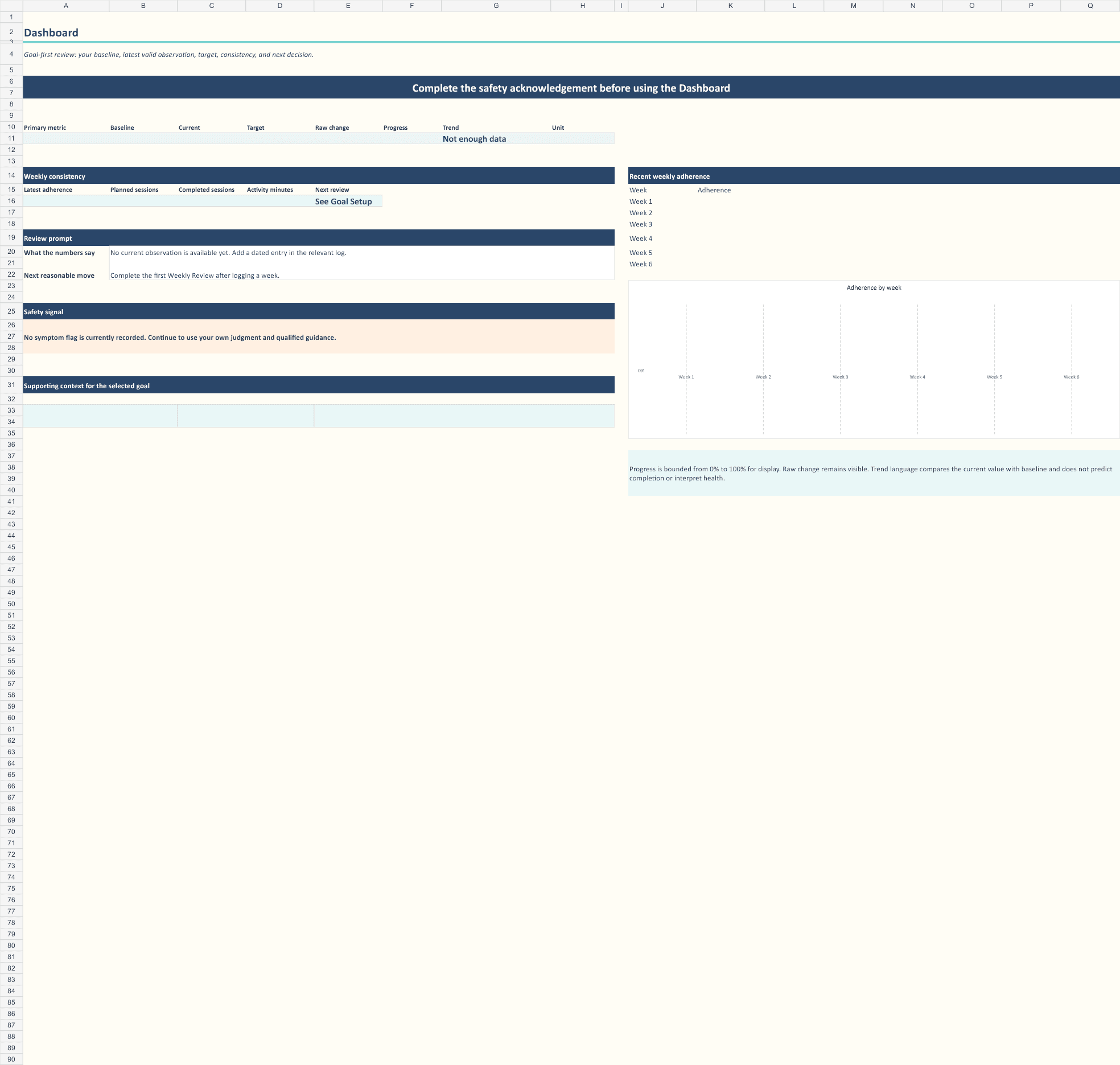 Fitness Dashboard product preview