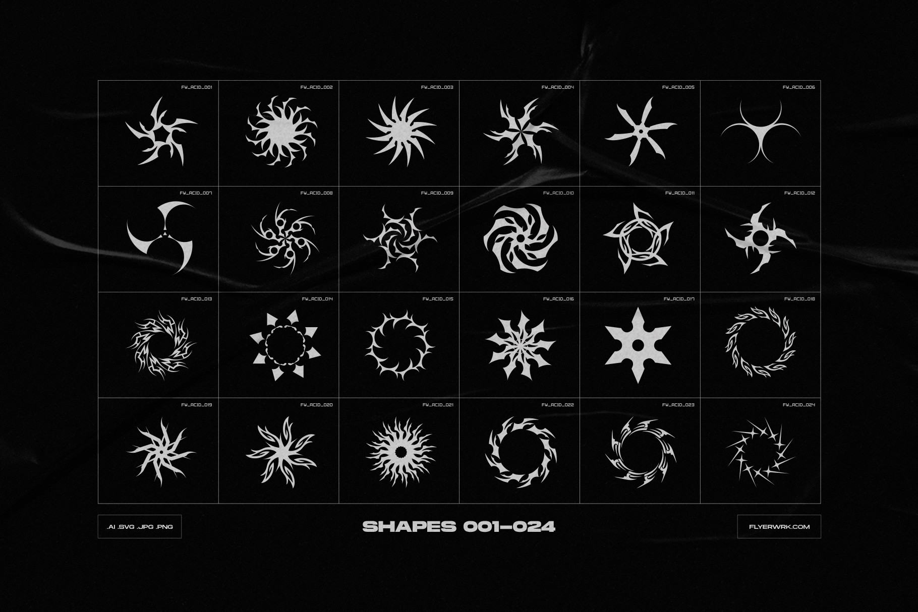 Y2K Abstract Acid Shapes vector icons set 001 to 024 preview