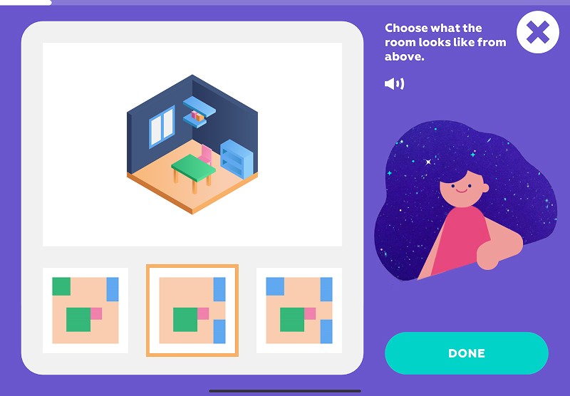 Top down view: choose how the room looks from above
