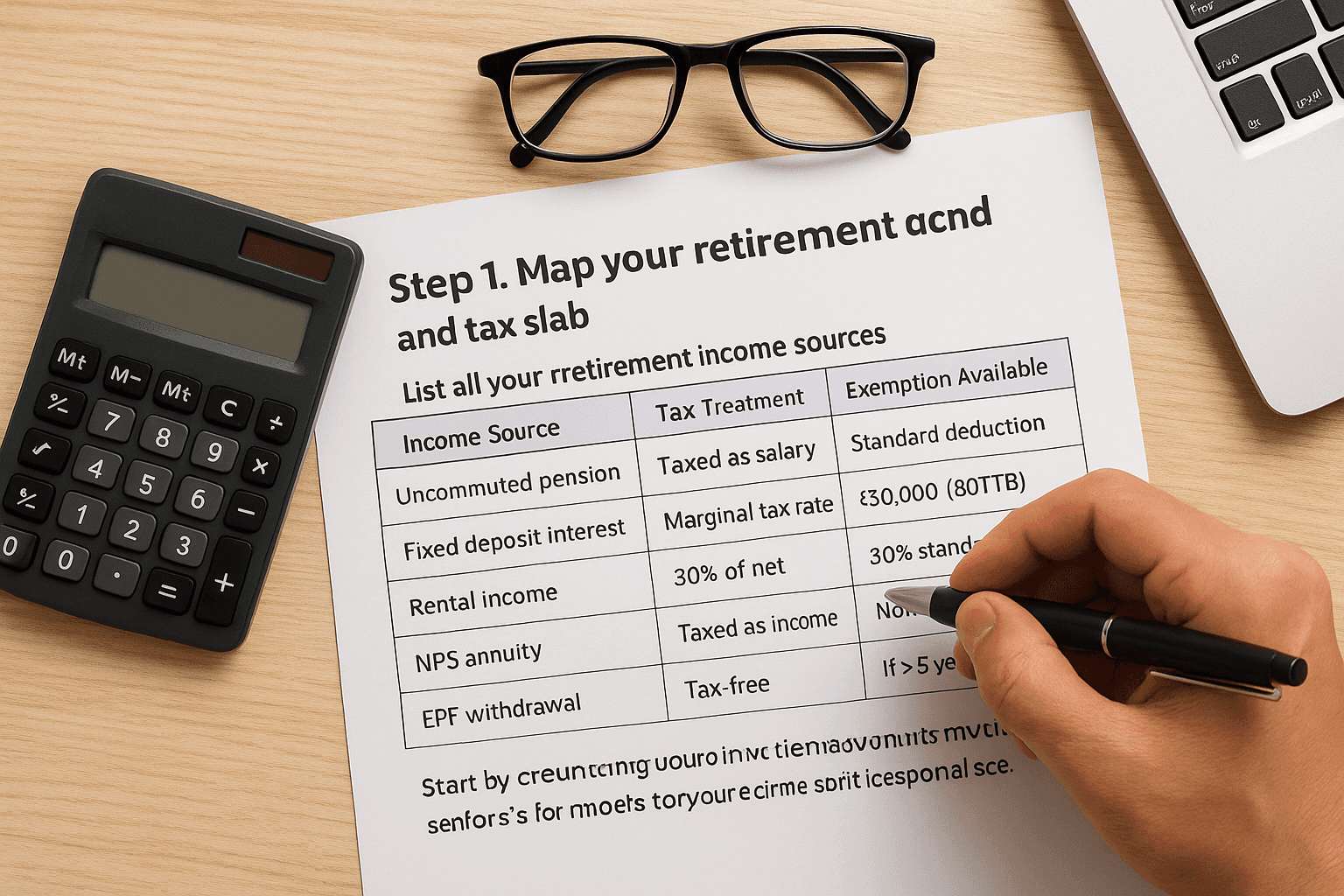 List all your retirement income sources
