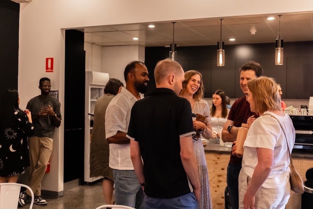 Collage of images with the word "REACH" repeated, showcasing diverse groups of people and activities.