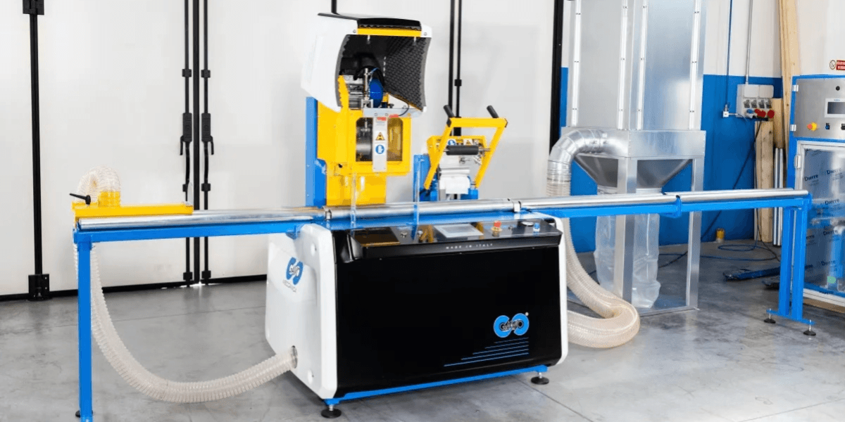 Industrial core cutting and joining machine in manufacturing facility for waste reduction and production efficiency.