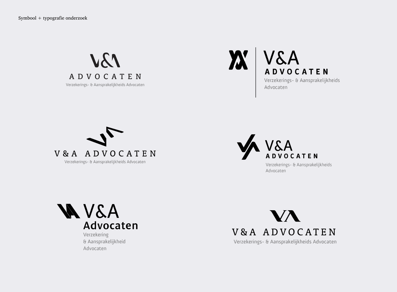 Ontwerp Brand Identity en Visuele Identiteit voor V&A Advocaten uit Rotterdam door Nederlands Freelance Brand en UX-UI Designer Michiel Nagtegaal uit Voorburg.