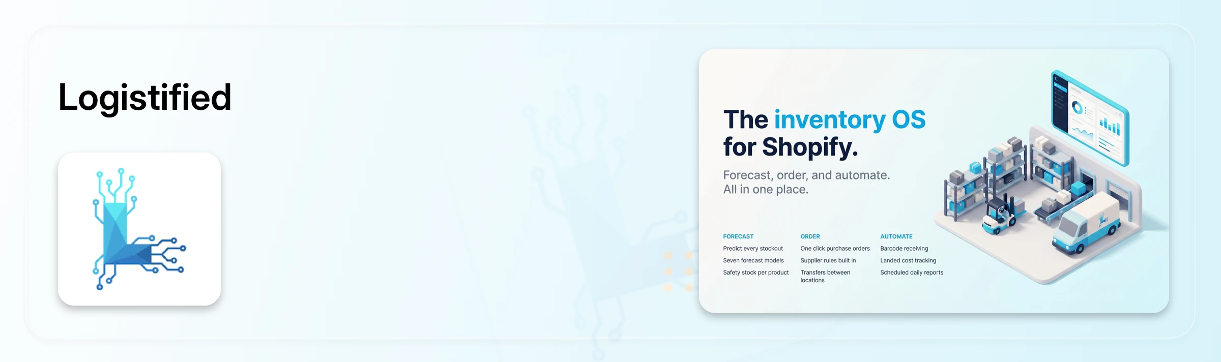 Logistified shopify stocktake app
