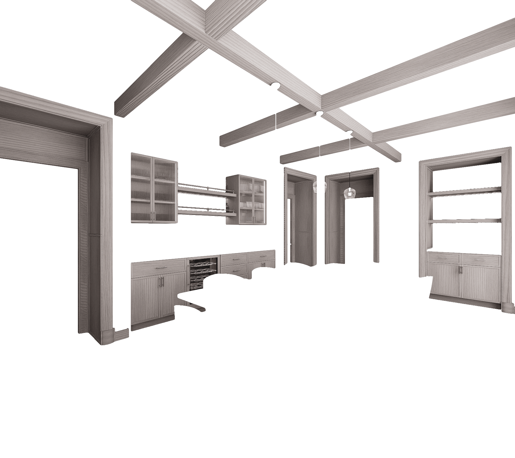 Dining Room Millwork Render