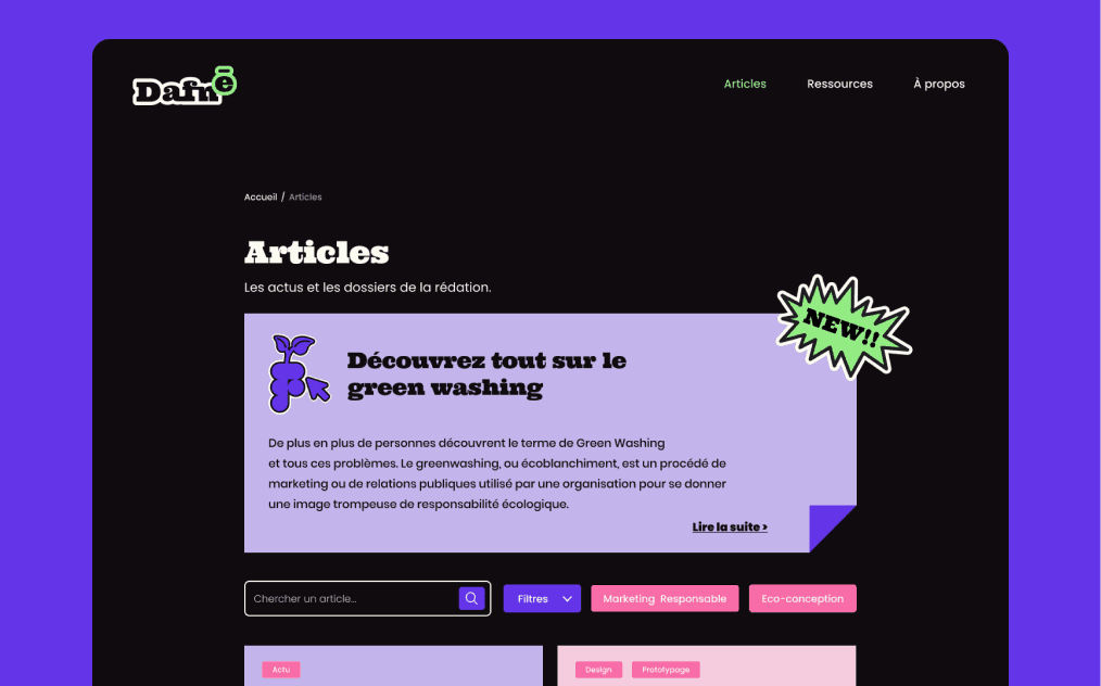 Article page Dafne
