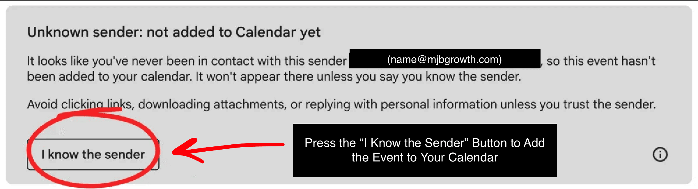 Google Calendar notification