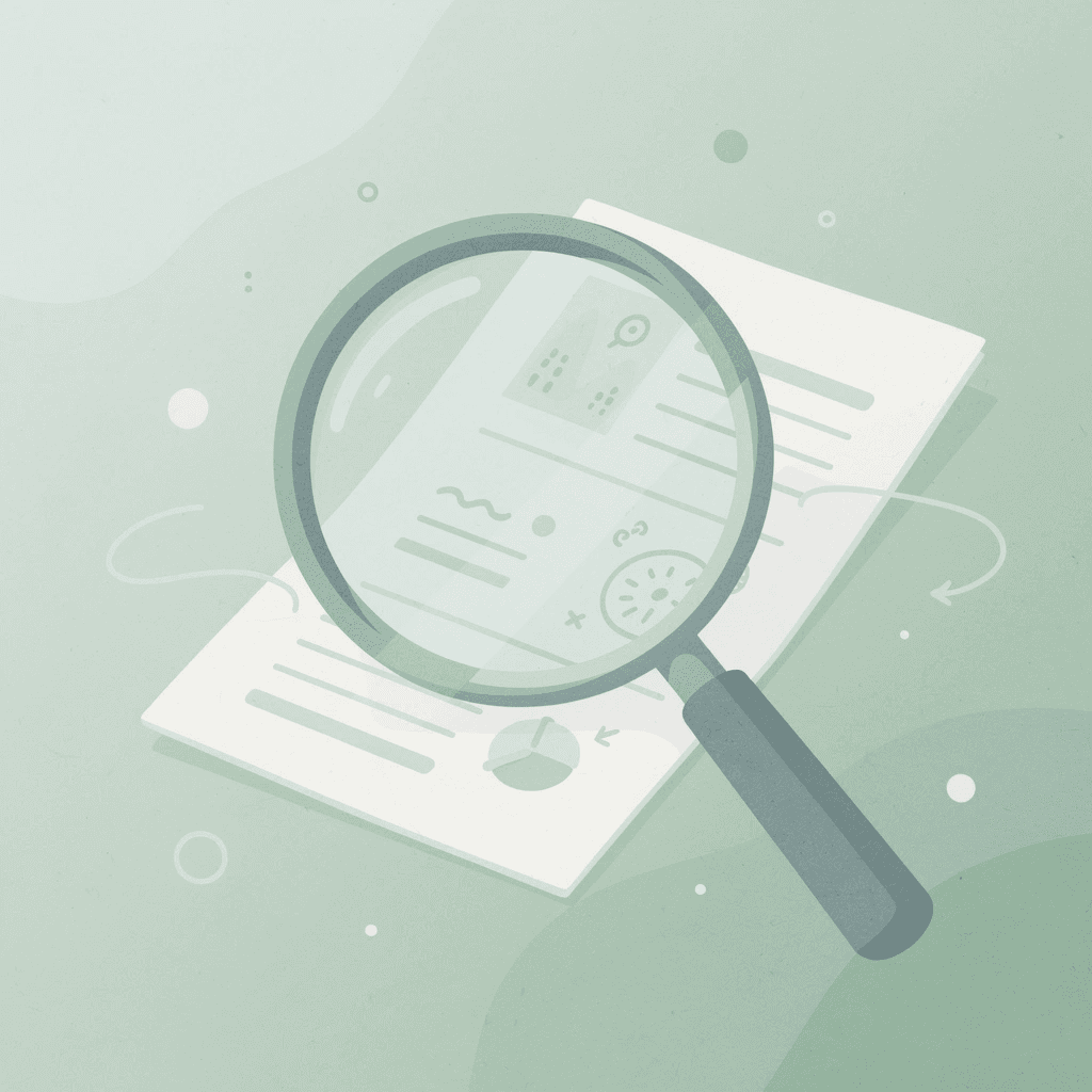Magnifying glass examining a legal document representing an investigation into harmful company practices