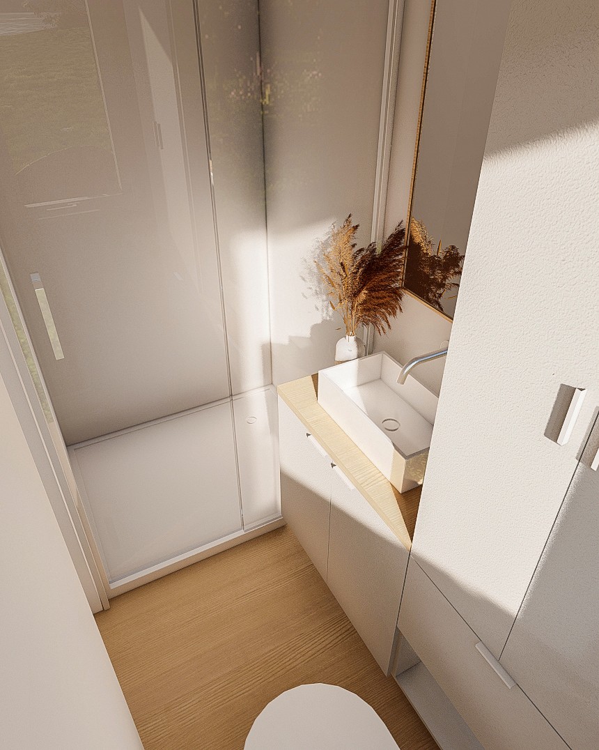 Double Trouble 7m/24ft tiny house bathroom