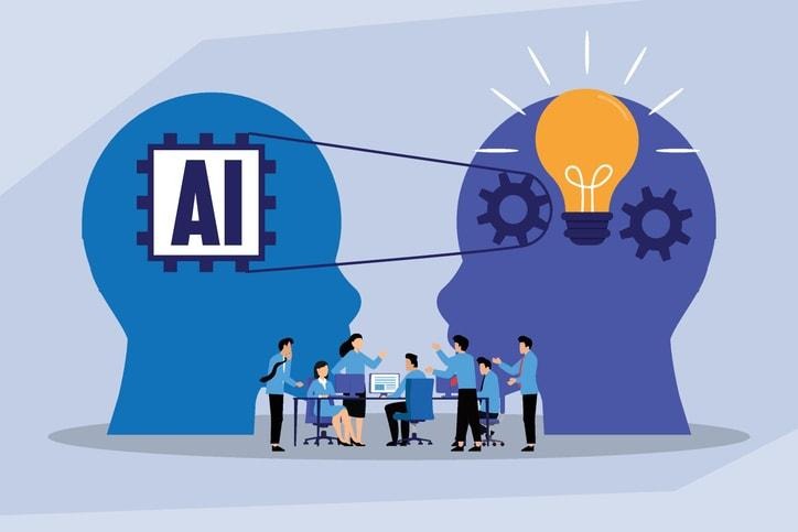 A modern AI system integrating into everyday life, showcasing advancements in technology.