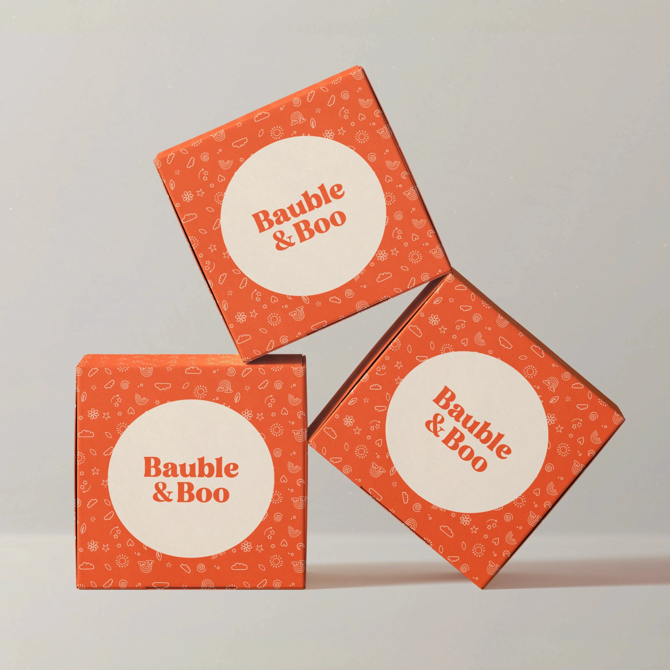 Colorful and expressive visual identity for Bauble and Boo jewellery brand