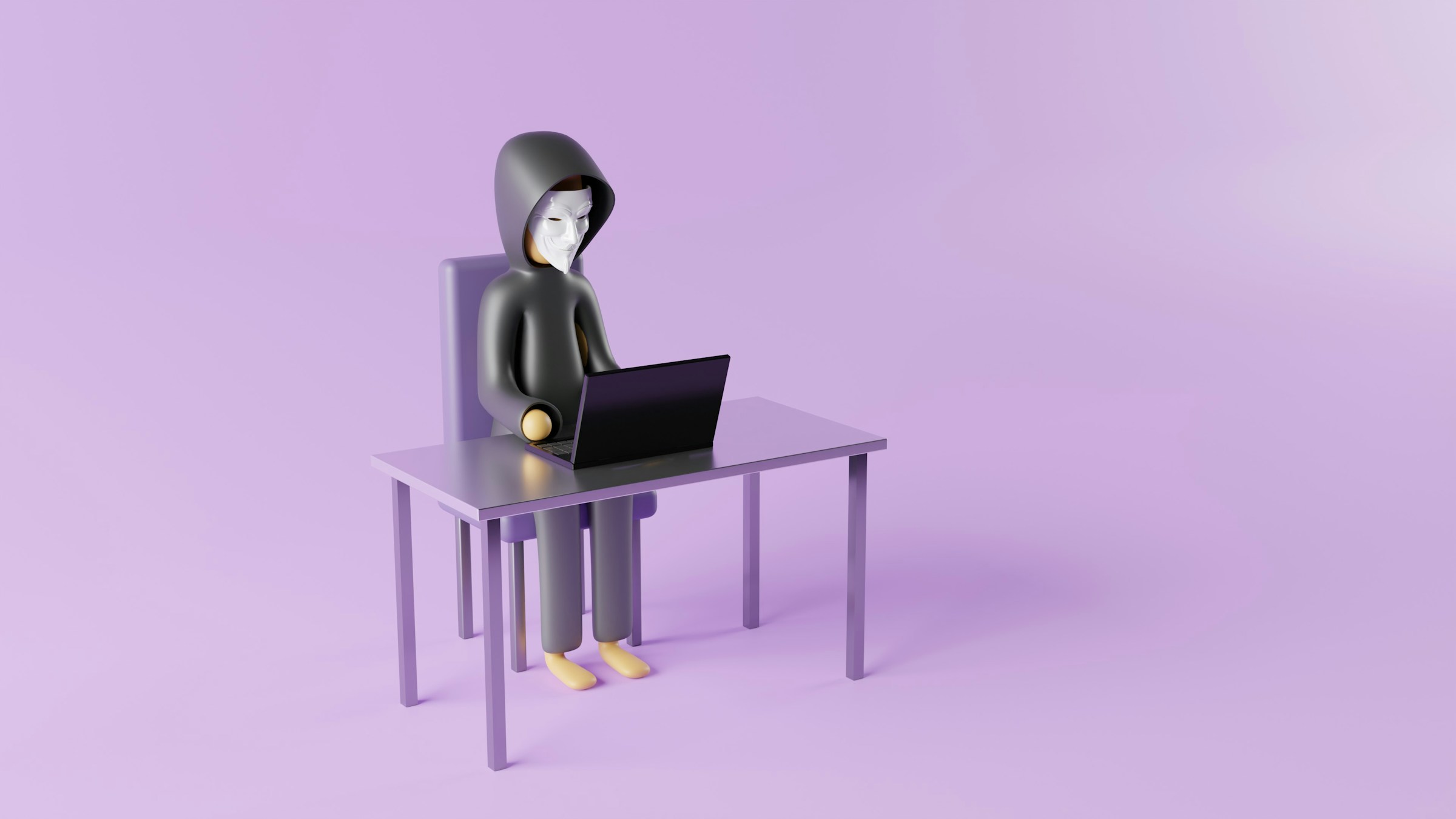 hacker sitting alone - Brand Impersonation