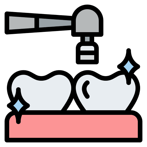 Dental cleaning and preventive care icon