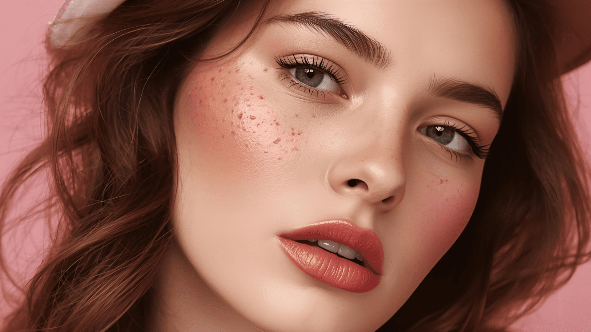 Strawberry Girl Look Makeup