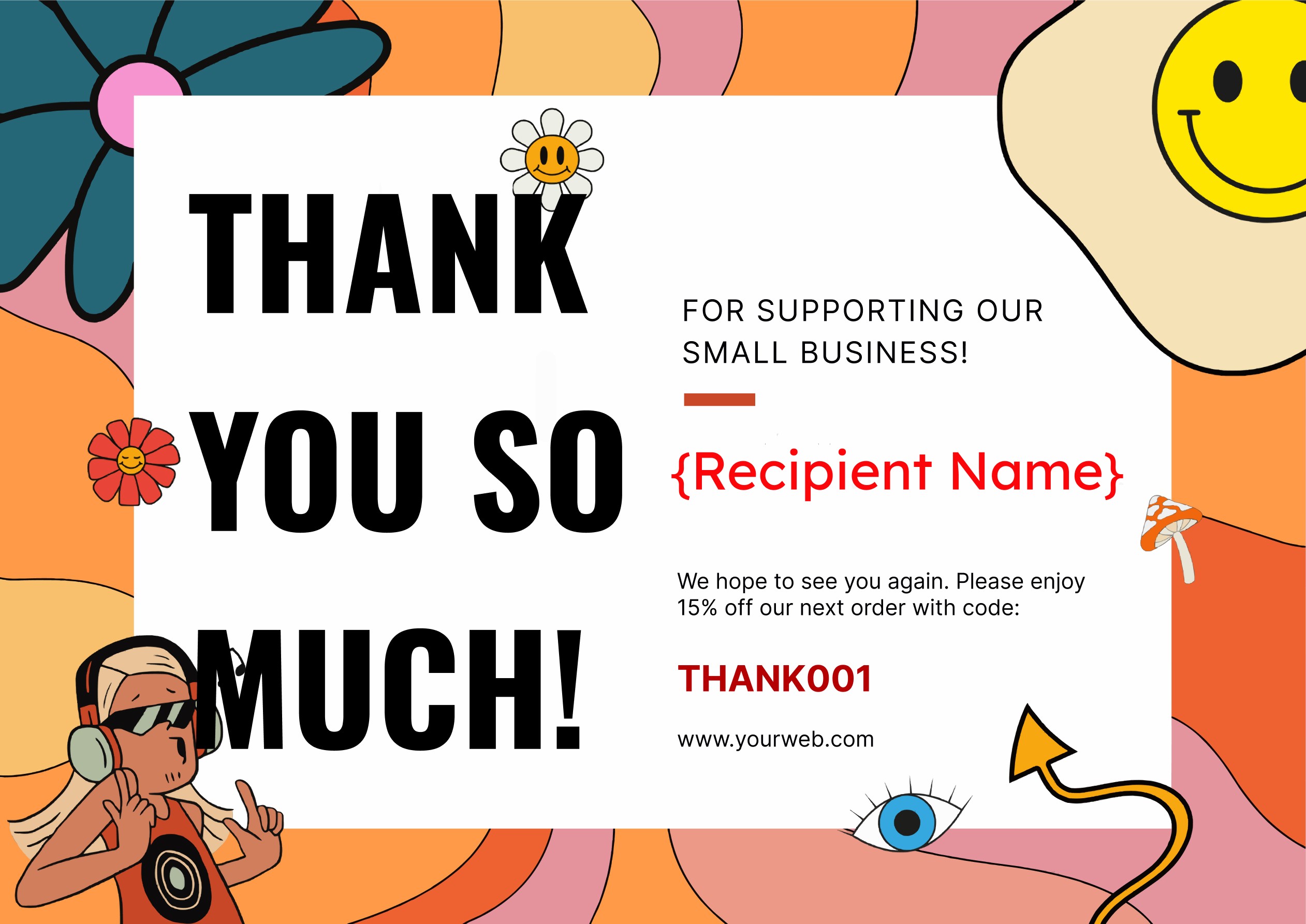 Wauld - Cheerful and vibrant thank you certificate template