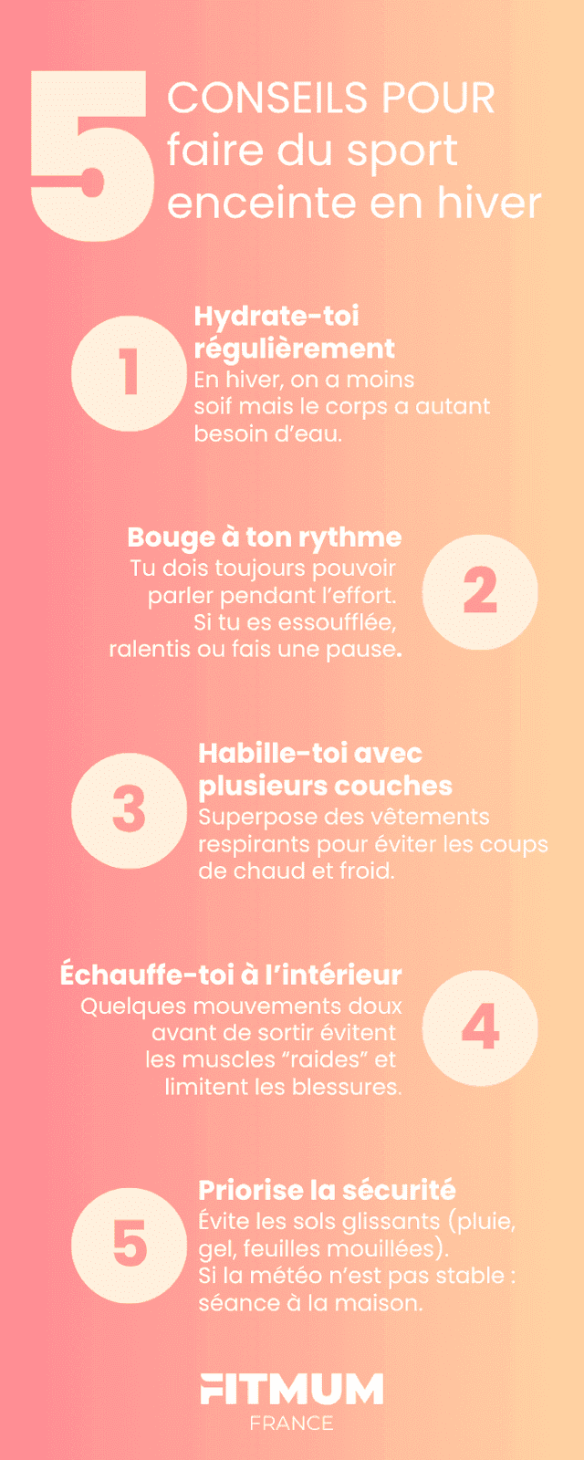 Conseils pour faire du sport enceinte en hiver