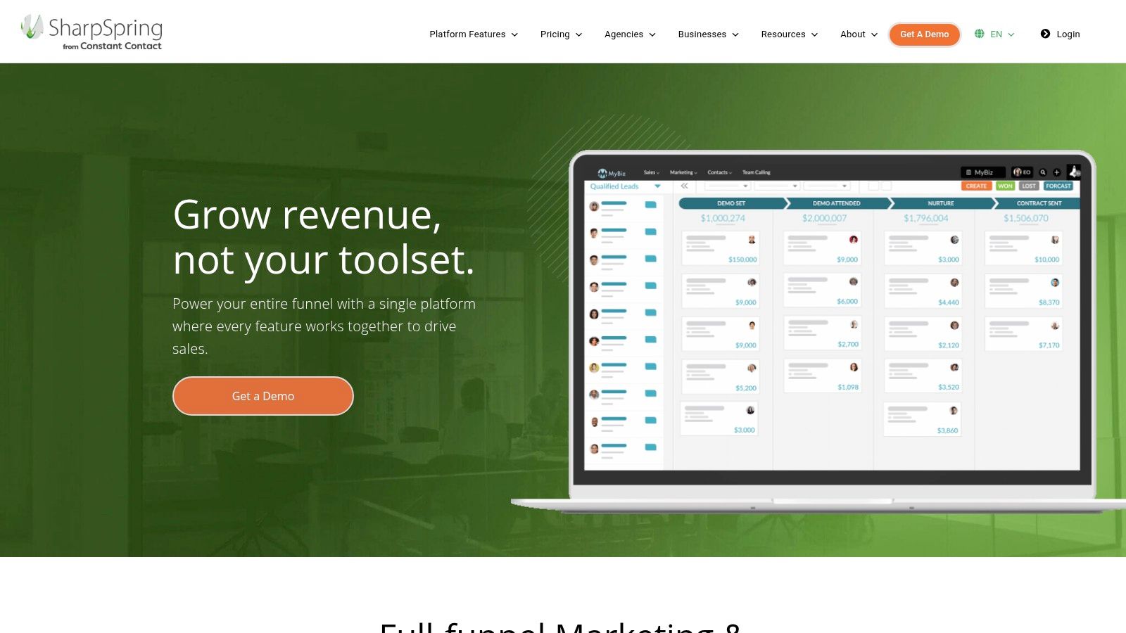 SharpSpring (Constant Contact Lead Gen & CRM)