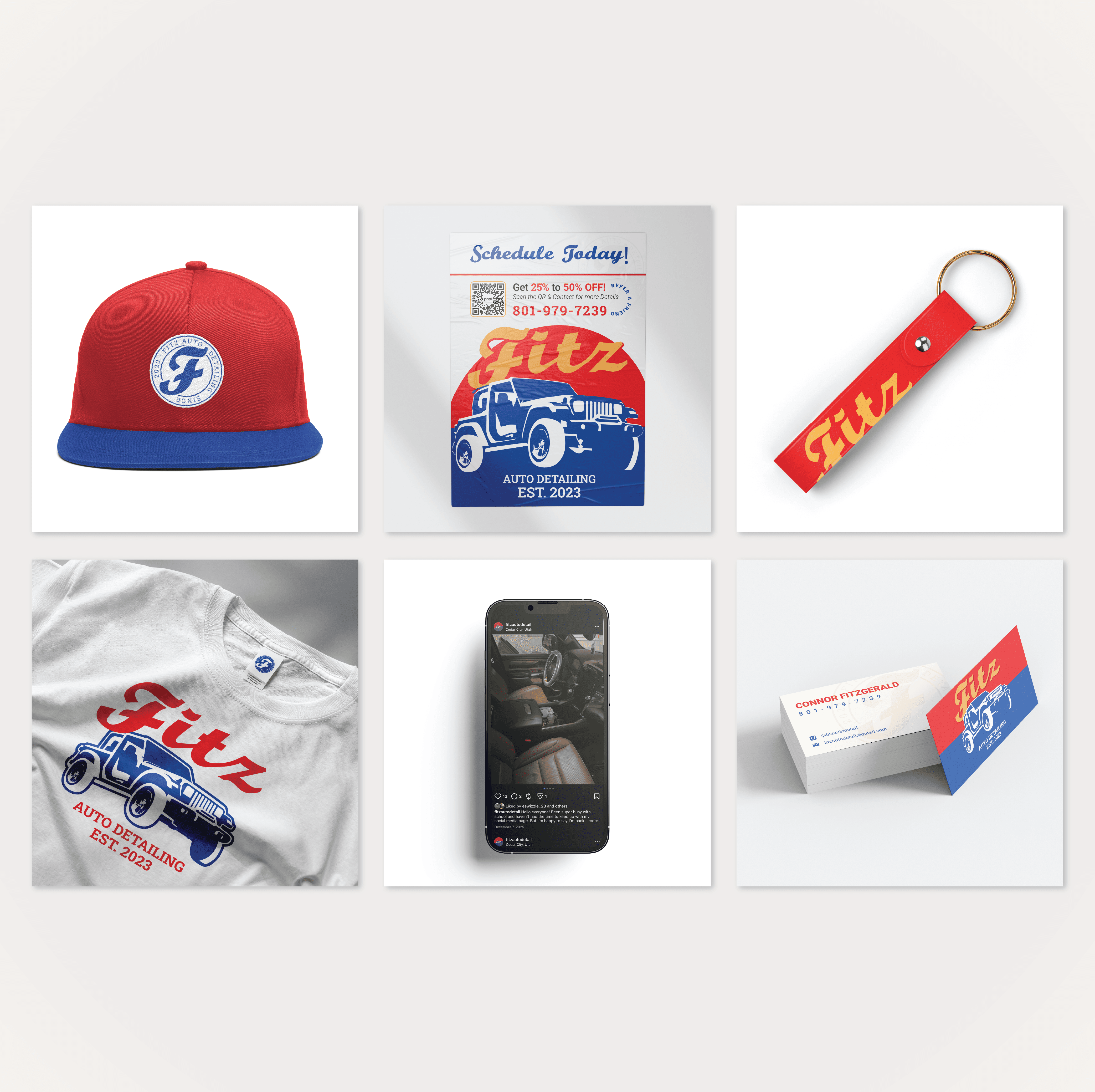 Fitz Auto Detailing Mockups