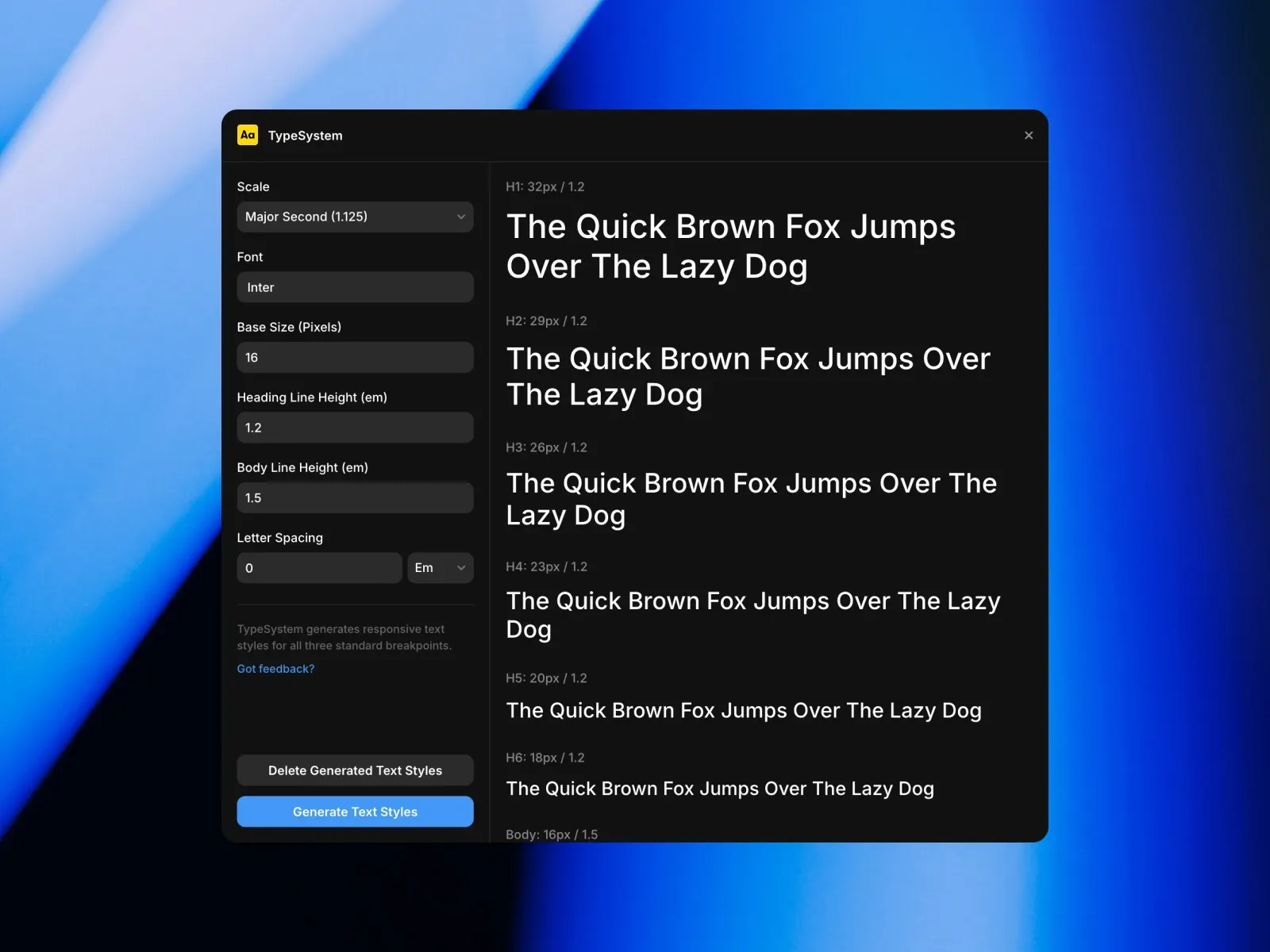 TypeSystem framer plugins