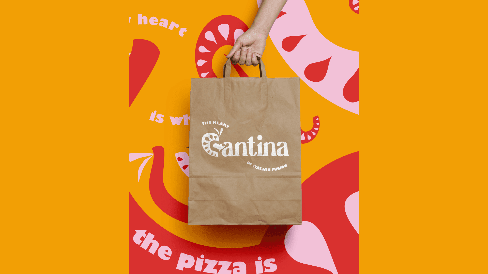 Cantina menu and logo flat lay – Packaging and menu branding for Irish café.