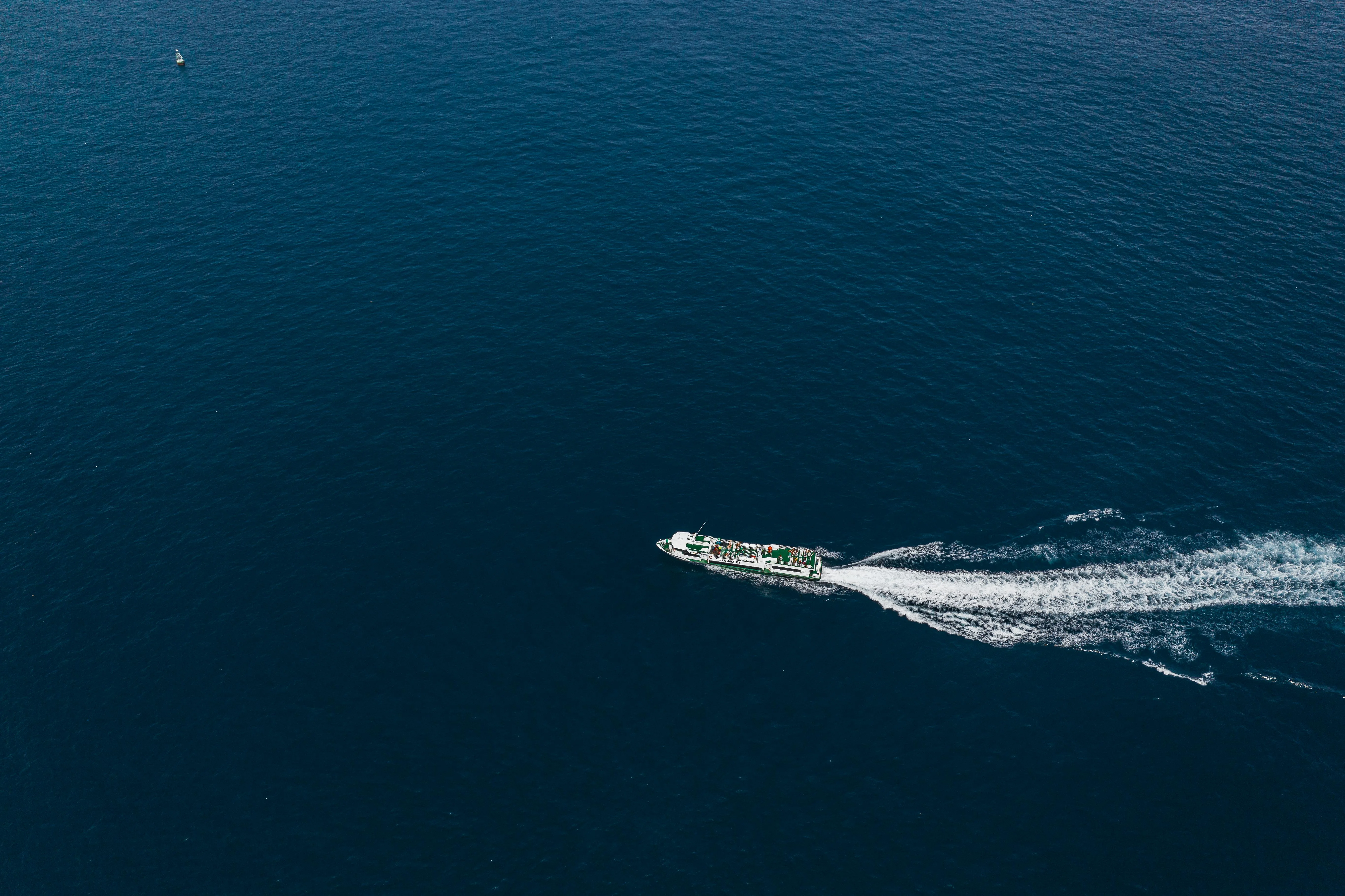 Boating in the ocean