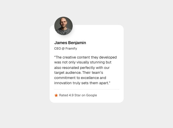 Framer Testimonial Card Component