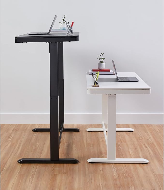 The realspace standing desk is a stylish addition that complements any interior design.