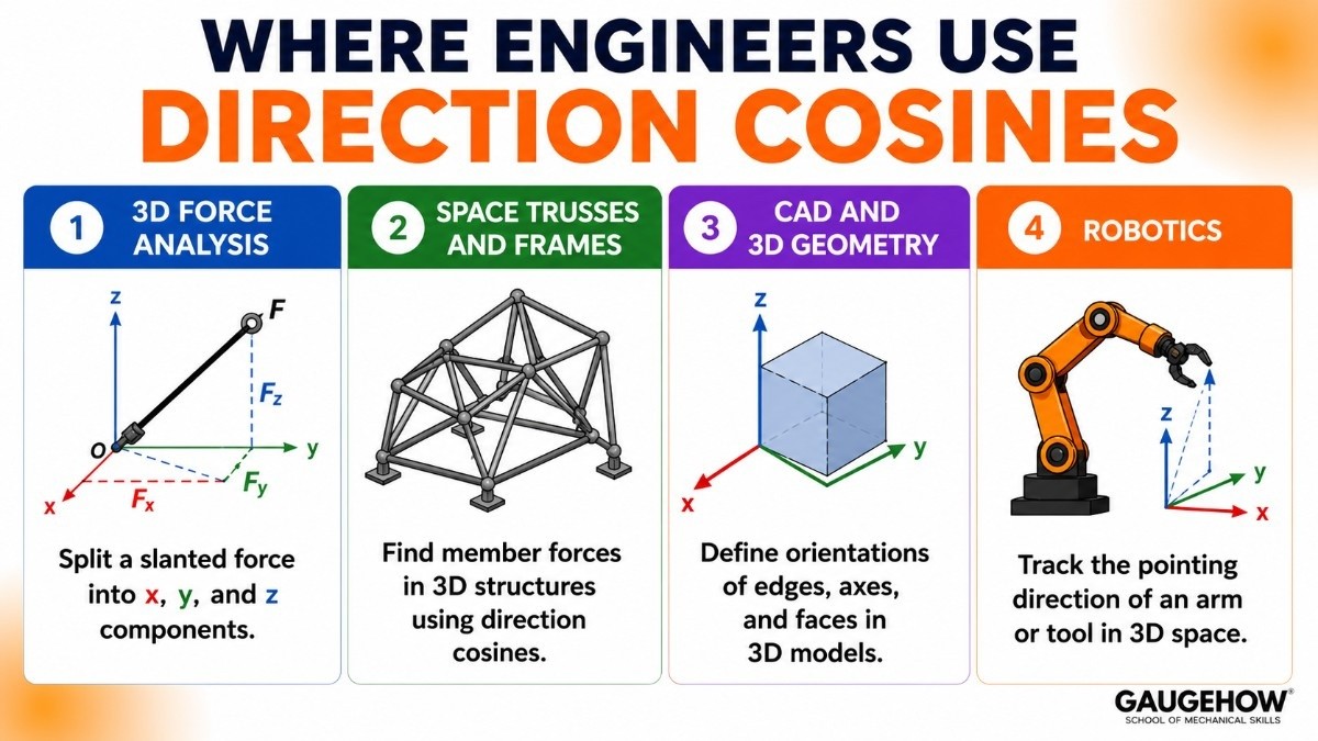 Where Engineers Use Direction Cosines