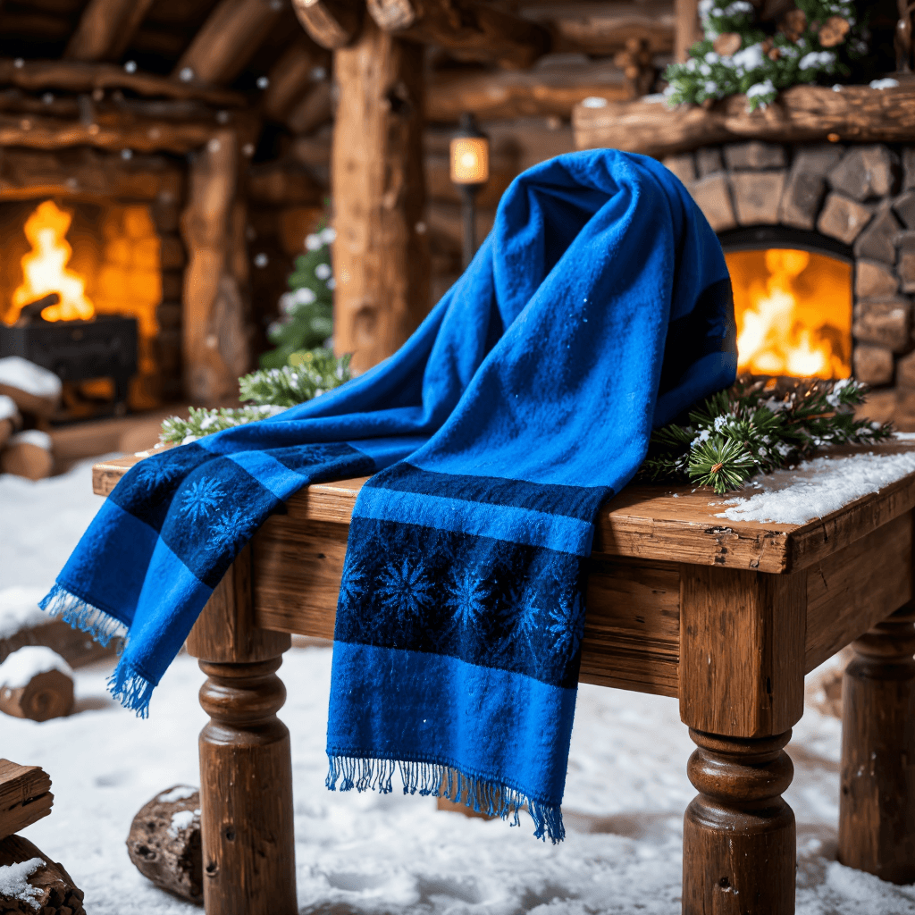 product photography of a long sports scarf, typically used for warmth or support during sports events