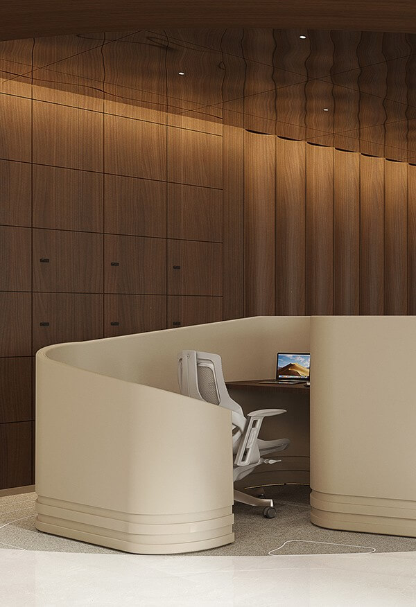 Modern, enclosed workstation. Find the best office space or an easy-to-setup plan at this leading coworking space.