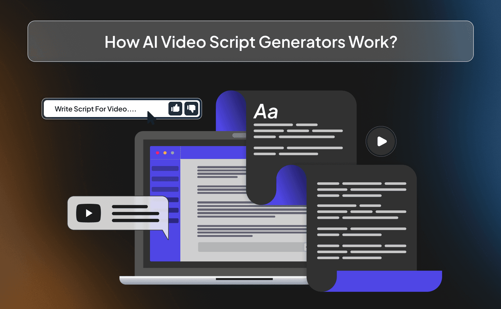 How AI video script generators work