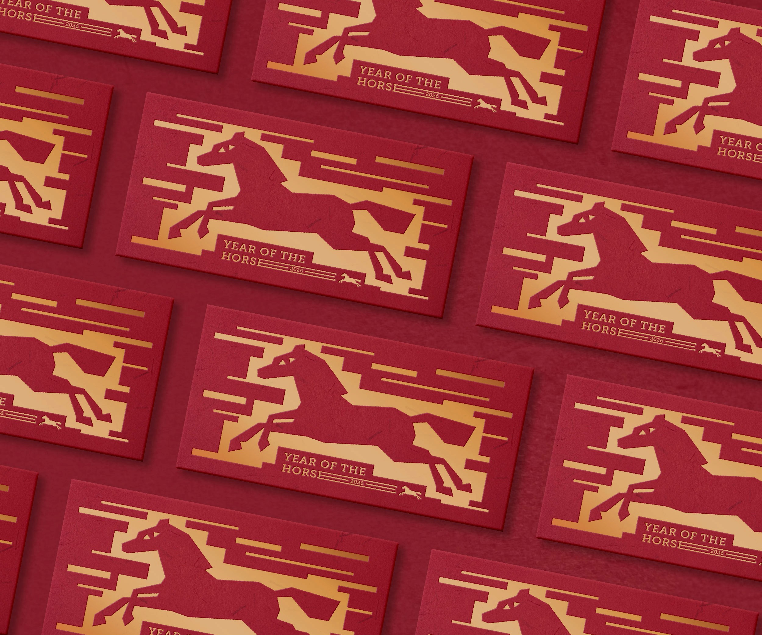 Abstract flowing lines of brown and gold