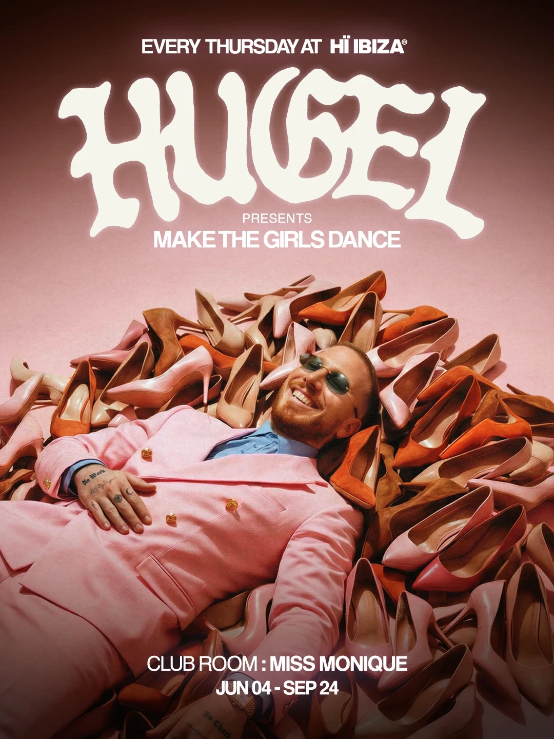 HUGEL Hï Ibiza 2026 Thursday residency poster