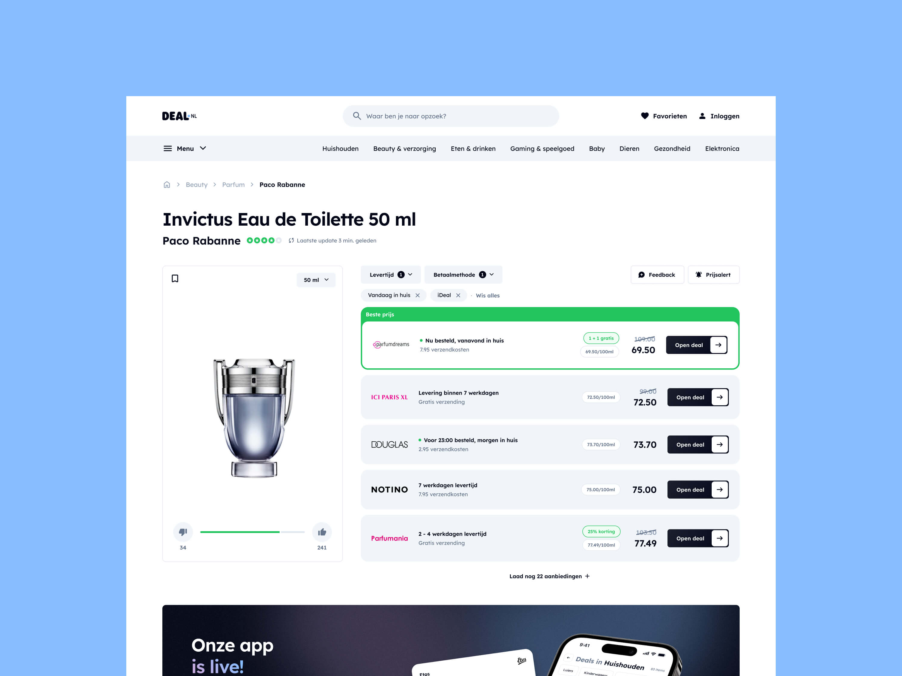Deal.nl product page