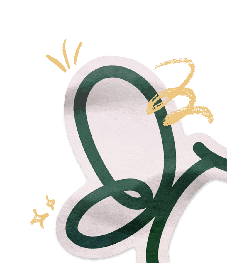 Julie Talosig’s logo: the initials “JT” illustrated in the shape of a butterfly with hand-drawn marker doodles.