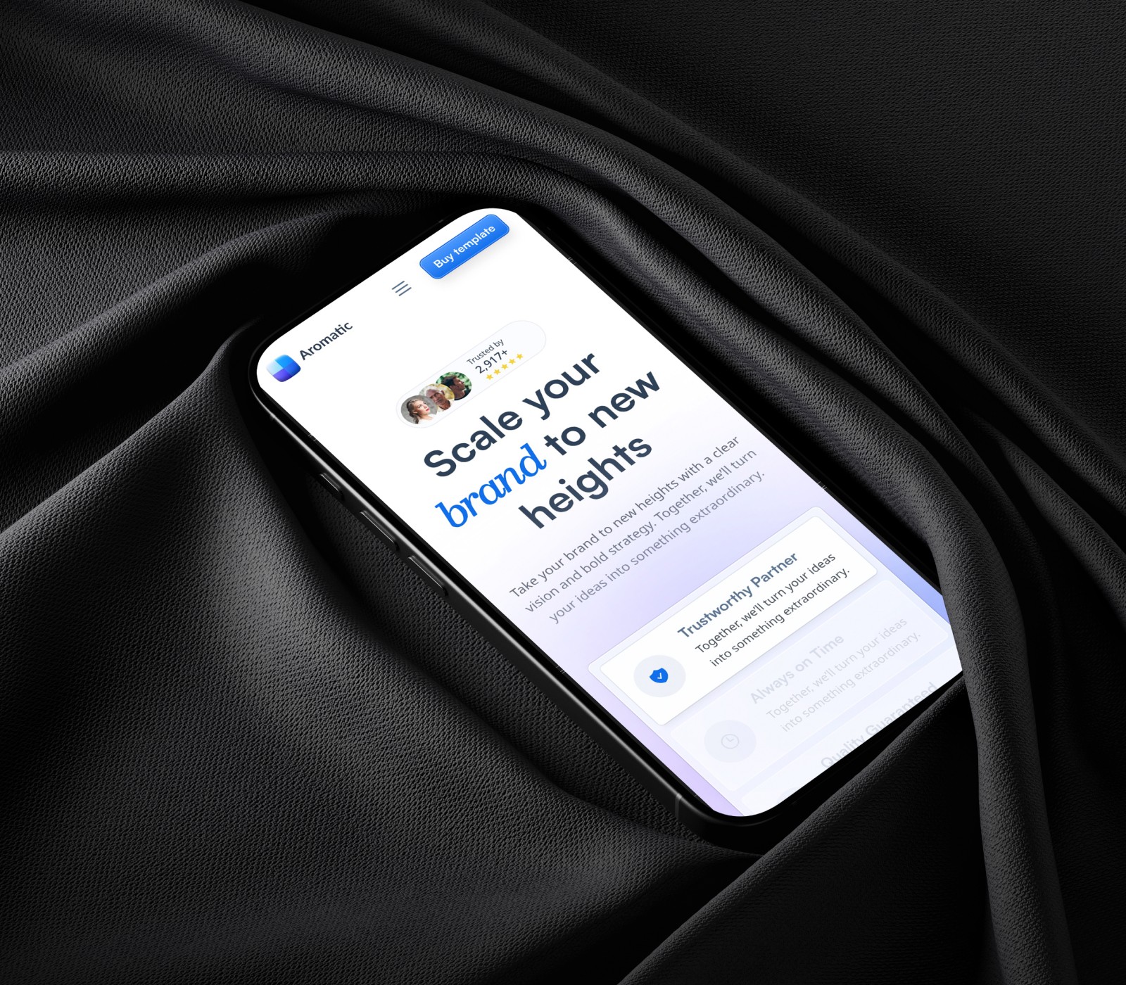 aromatic saas marketing startup business product framer template